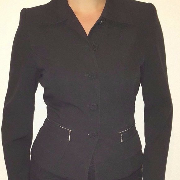 Equator 5 Button Jacket Size 6 Zipper Pockets - Picture 5 of 8